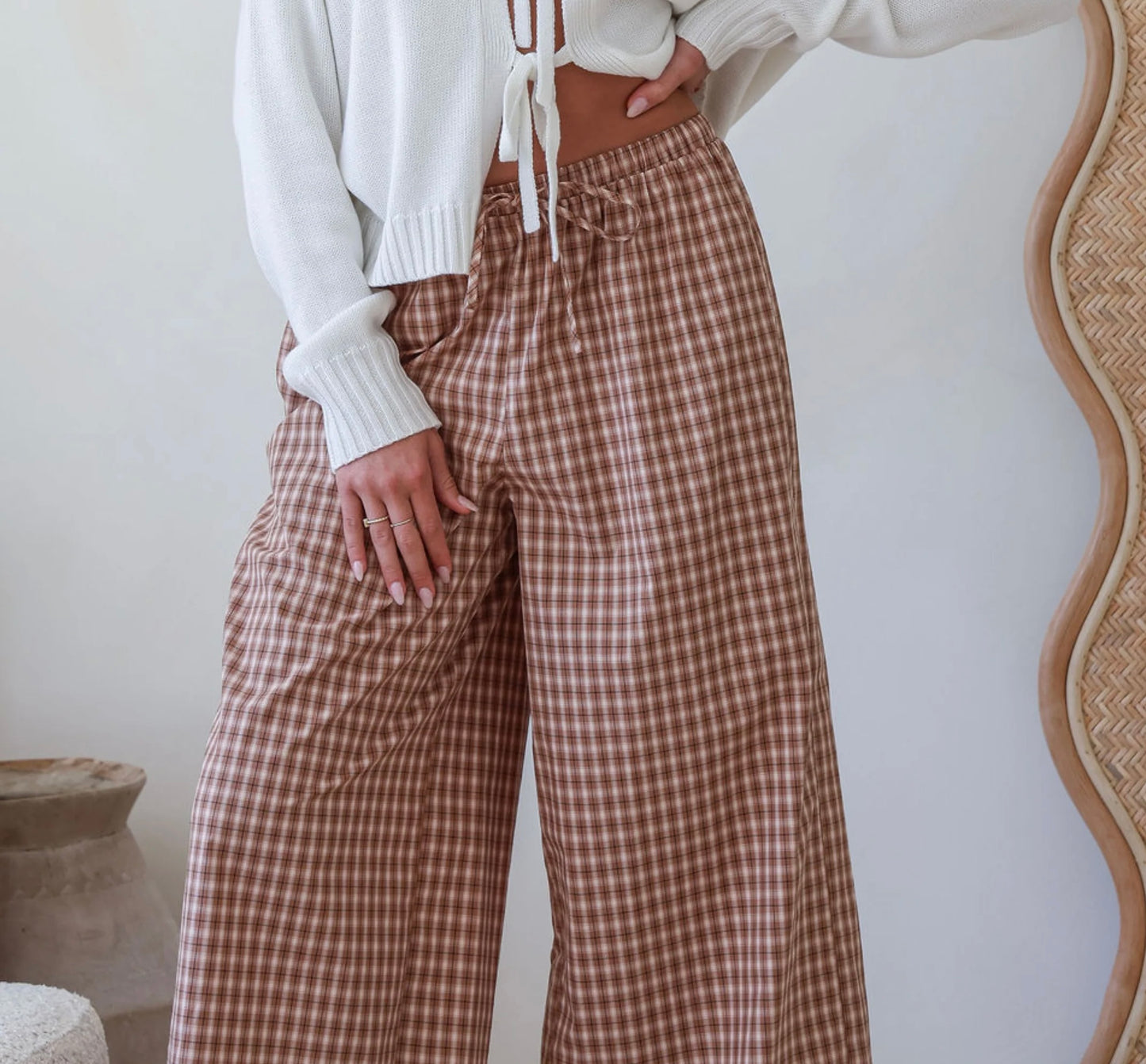 Kara Pant - Chocolate Check