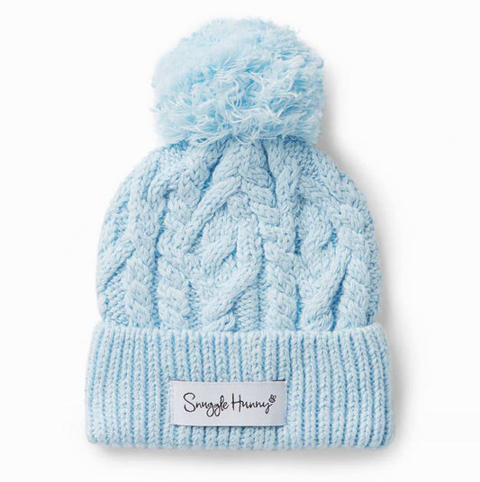 Organic Knitted Beanie - Baby Blue