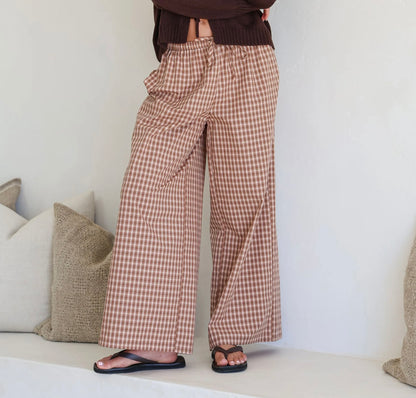 Kara Pant - Chocolate Check