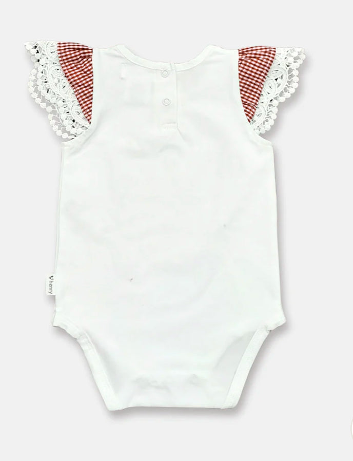 Knit Romper - Check Sleeve