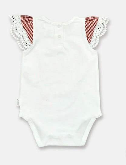 Knit Romper - Check Sleeve