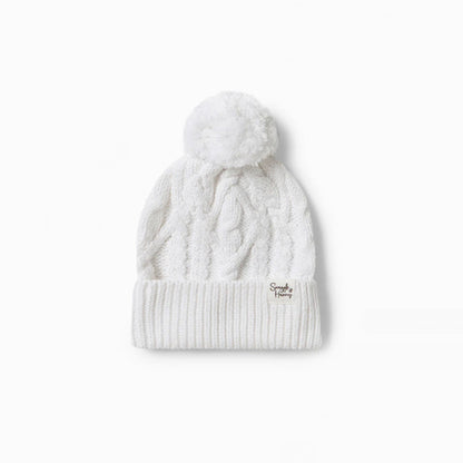Organic Knitted Beanie - White