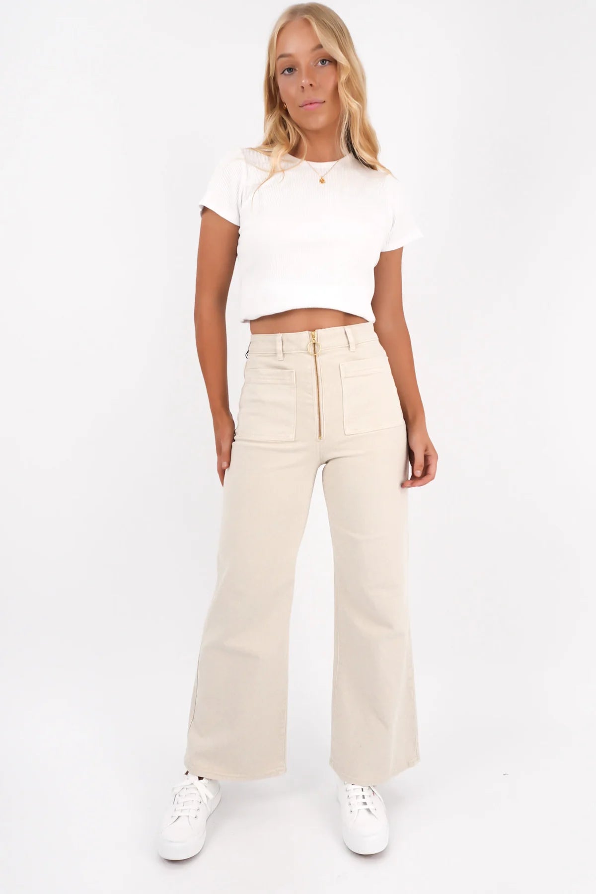 Sailor Zip Jeans - Off White
