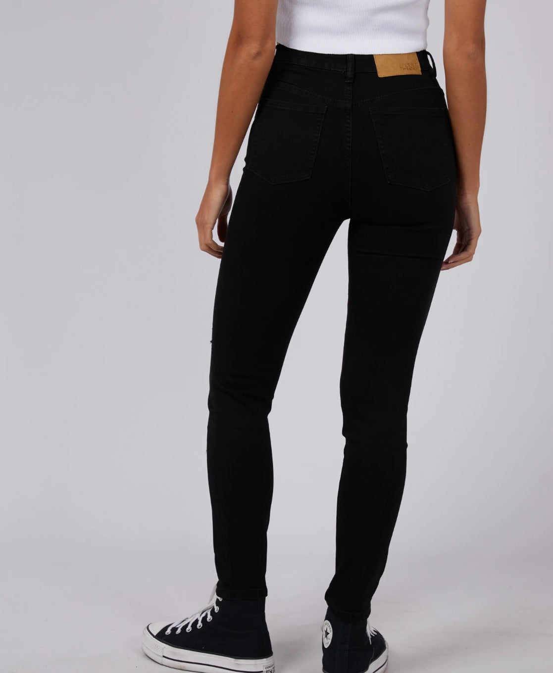 The Vice High Skinny Jean - Jet Black Trash